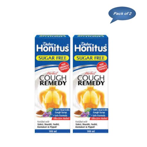Dabur Honitus Syrup (Sugar Free) 100 Ml (Pack of 2)