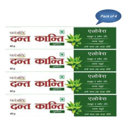 Patanjali Dant Kanti Tooth Paste 80 Gm (Pack of 4)