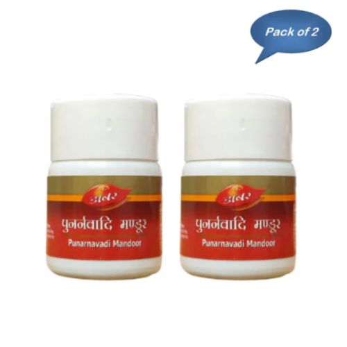 Dabur Punarnavadi Mandoor 40 Tablets (Pack of 2)