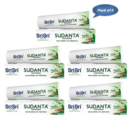Sri Sri Tattva Sudanta Toothpaste 50 Gm (Pack Of 5)