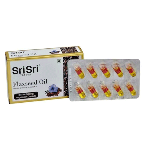 Sri Sri Tattva Flaxeed Oil 500 Mg 30 Capsules