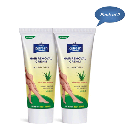 Torque Ayurveda Hair Removal Cream (Aloe Vera Essence) 60 Gm (Pack Of 2)