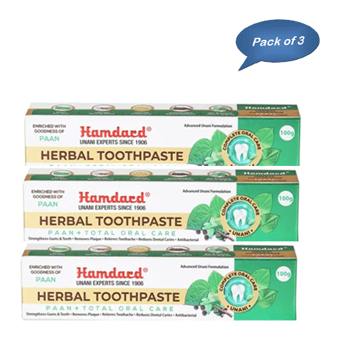 Hamdard Herbal Toothpaste 100 Gm (Pack Of 3)