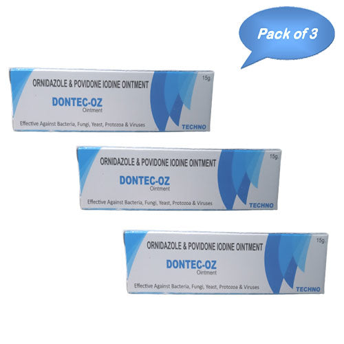 Technopharm Pvt Ltd Dontec-Oz Ointment 15 Gm (Pack Of 3)