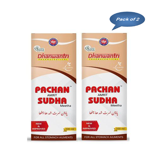 Dhanwantri Pharmaceutical Pachan Amrit Sudha Meetha 200 Ml (Pack Of 2)