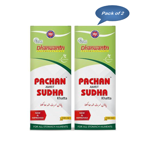 Dhanwantri Pharmaceutical Pachan Amrit Sudha Khatta 200 Ml (Pack Of 2)