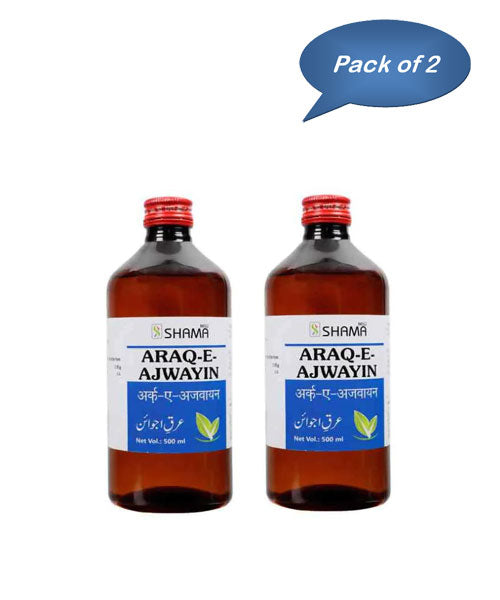 New Shama Araq-E-Ajwayin 500 Ml (Pack Of 2)