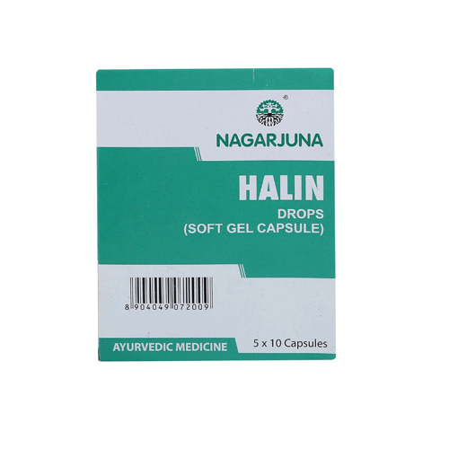 Nagarjuna Ayurveda Halin Drops 50 Capsules