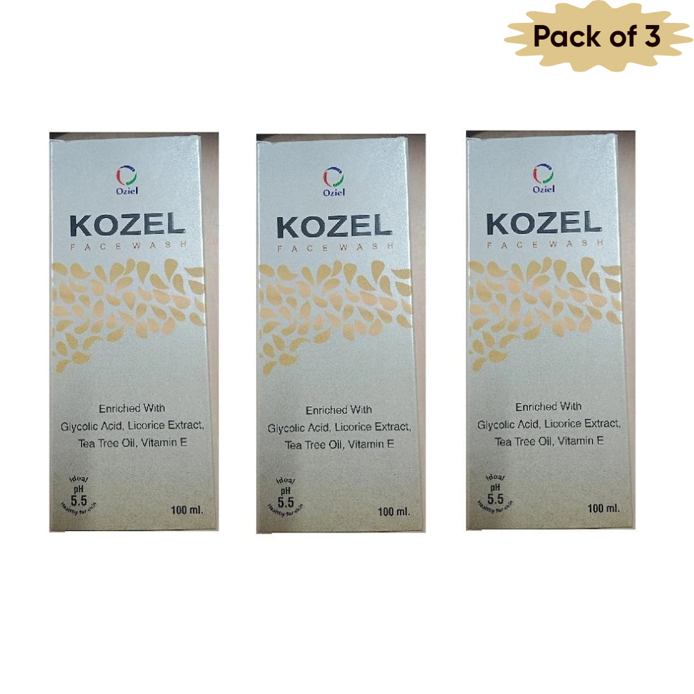 Oziel Kozel Face Wash (Ph 5.5) 100 Ml(Pack of 3)