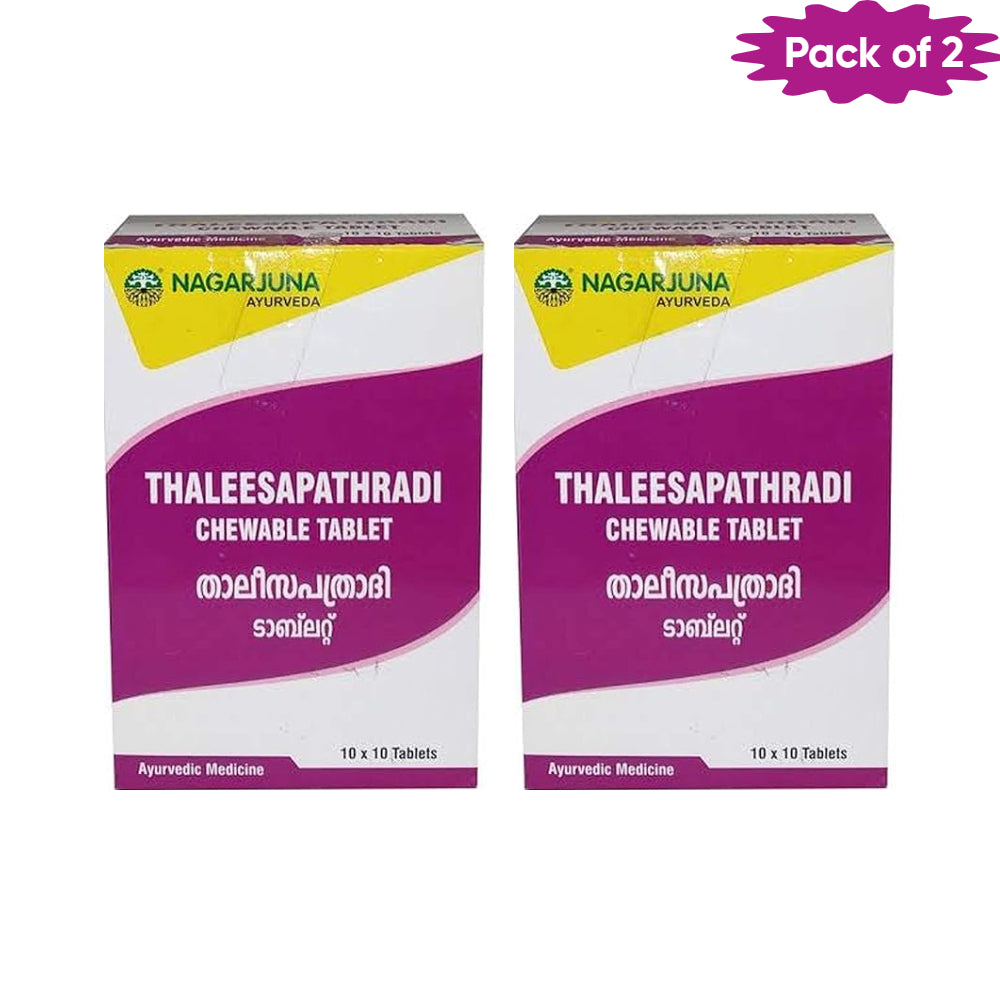 Nagarjuna Ayurveda Thaaleesapathraadi Vatakam 100 Tablets(Pack of 2)