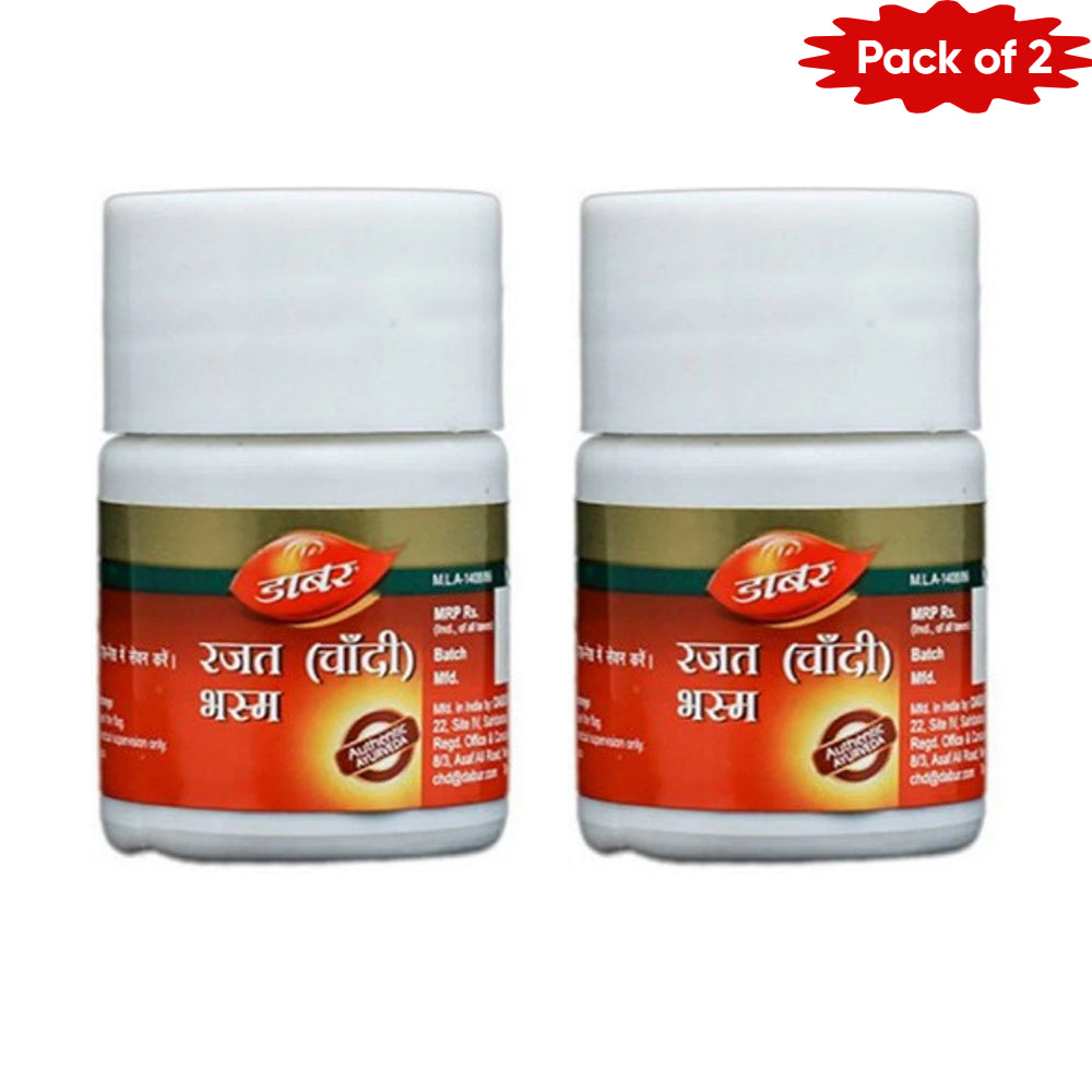 Dabur Rajat (Chandi) Bhasma 2.5 Gm(Pack of 2)