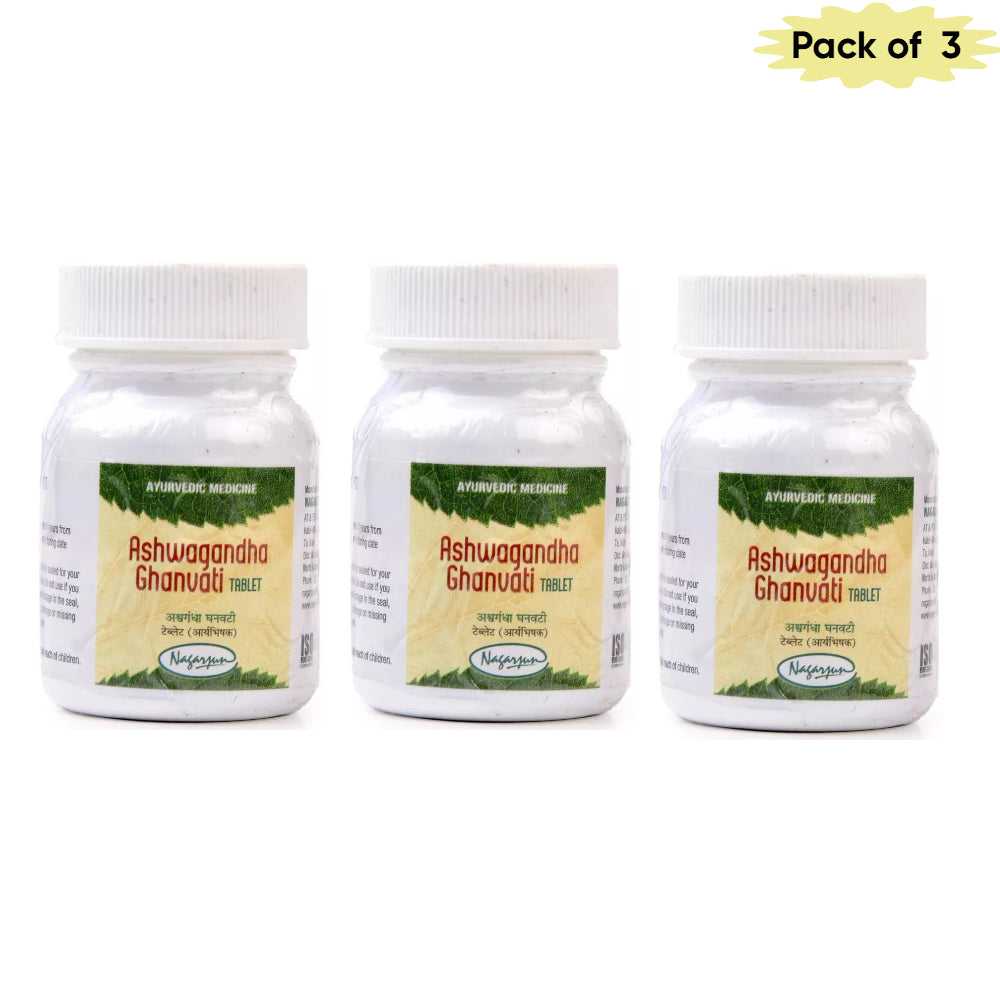 Nagarjun (Gujarat) Ashwagandha Ghanvati 60 Tablets(Pack of 3)
