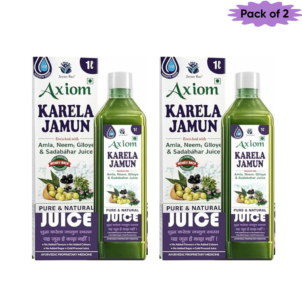 Axiom Ayurveda Karela Jamun Juice 500 Ml(Pack of 2)