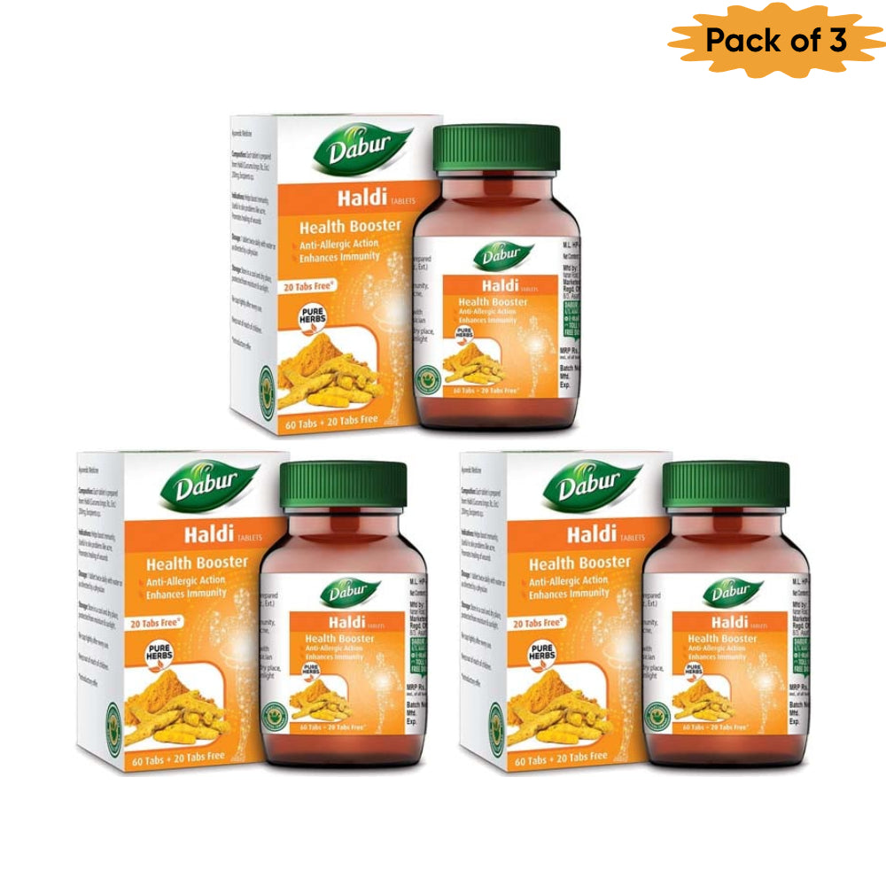 Dabur Haldi 60 Tablets(Pack of 3)