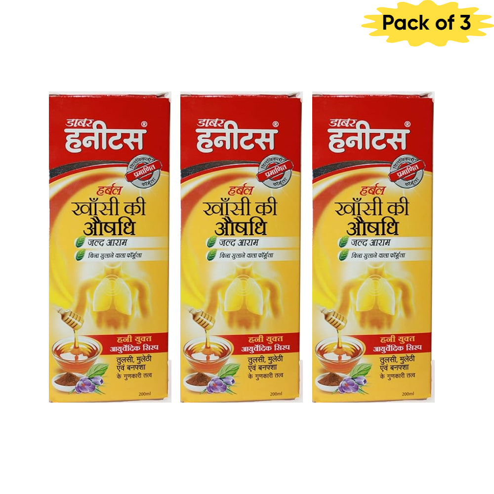 Dabur Honitus Cough Syrup 200 Ml(Pack of 3)