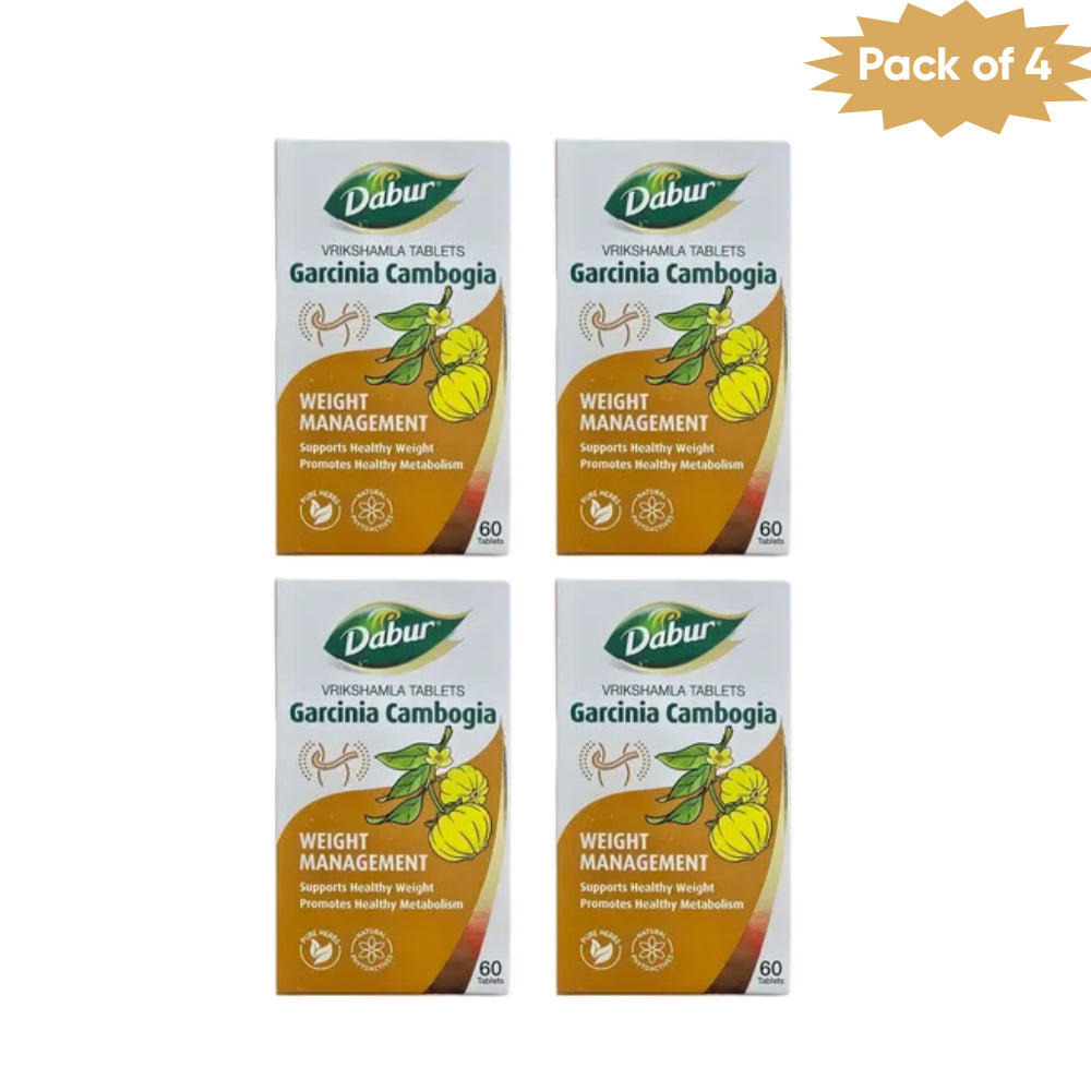 Dabur Vrikshamla (Garcinia Cambogia) 60 Tablets(Pack of 4)