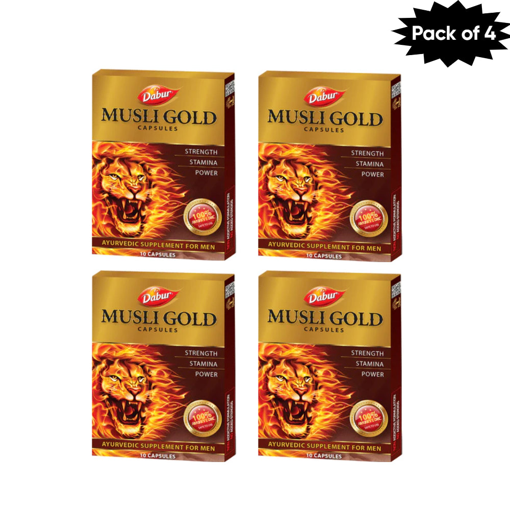 Dabur Musli Gold 10 Capsules(Pack of 4)