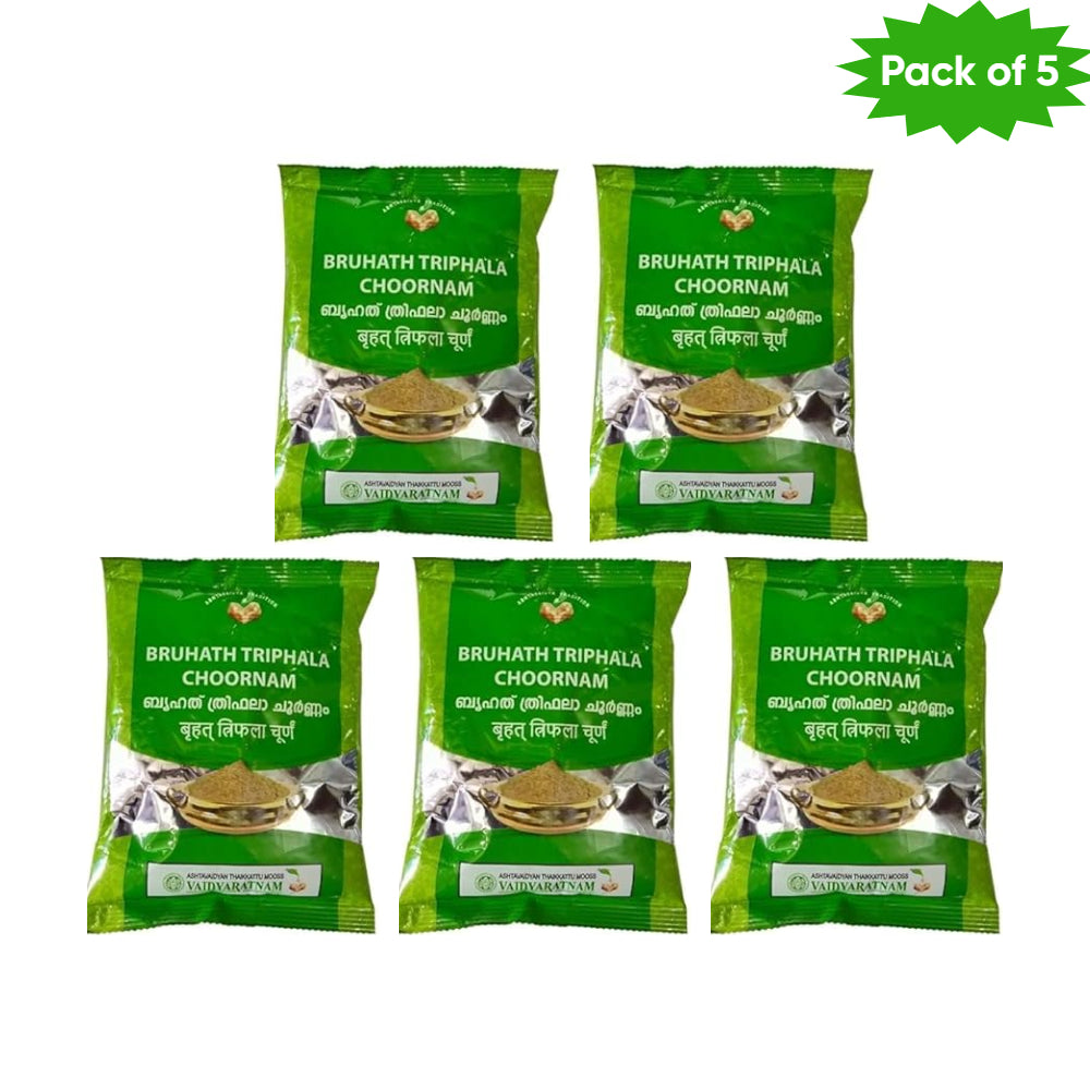 Vaidyaratnam Bruhath Triphala Choornam 100 Gm(Pack of 5)