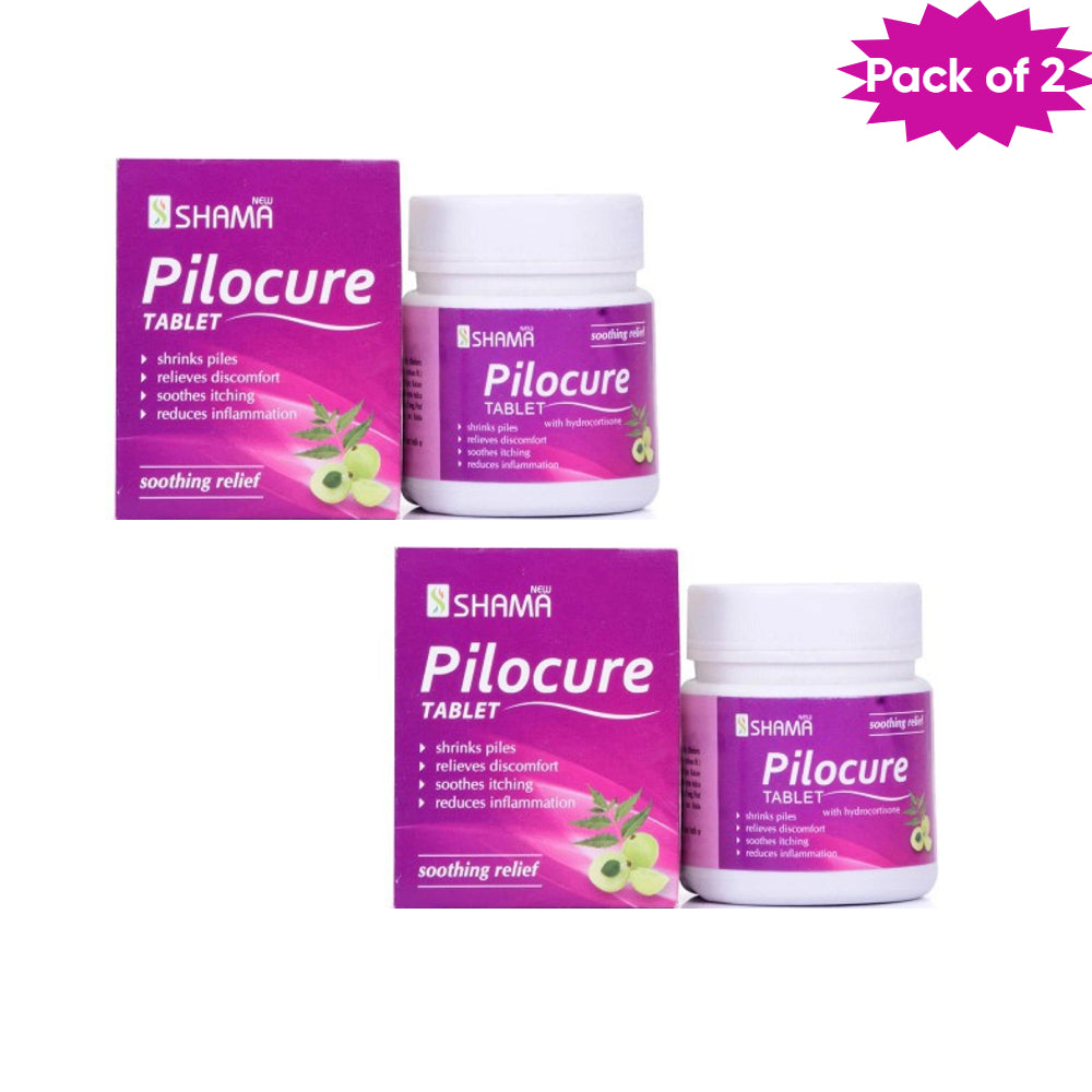 New Shama Pilocure 60 Tablets(Pack of 2)