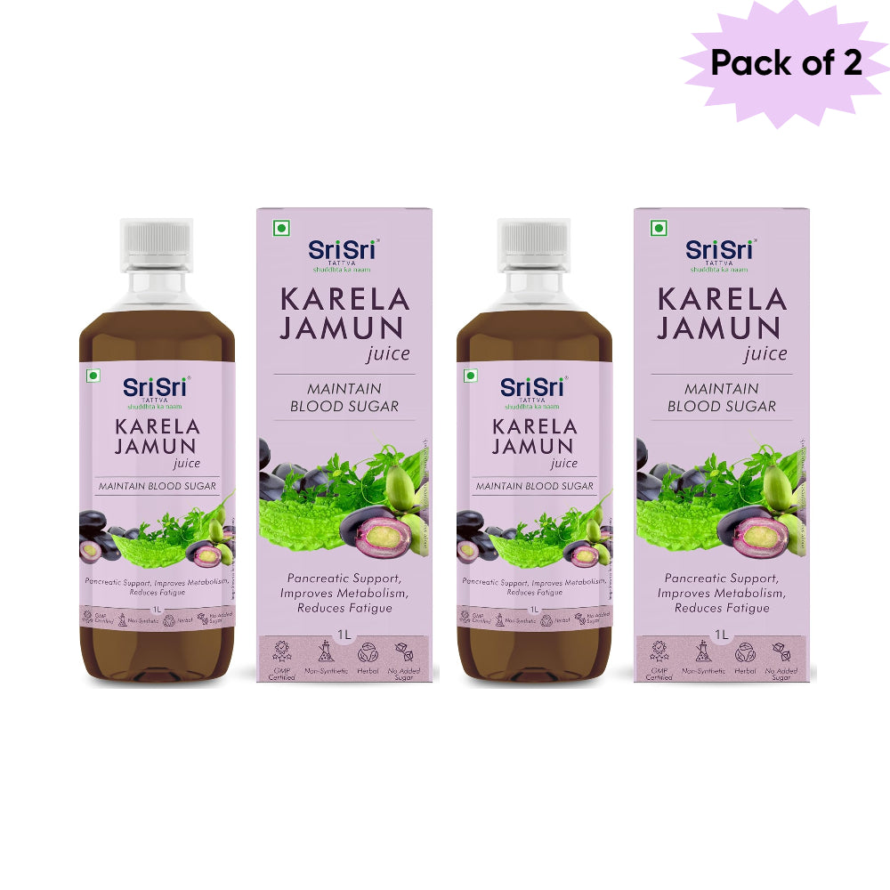 Sri Sri Tattva Karela Jamun Juice 1000 Ml(Pack of 2)
