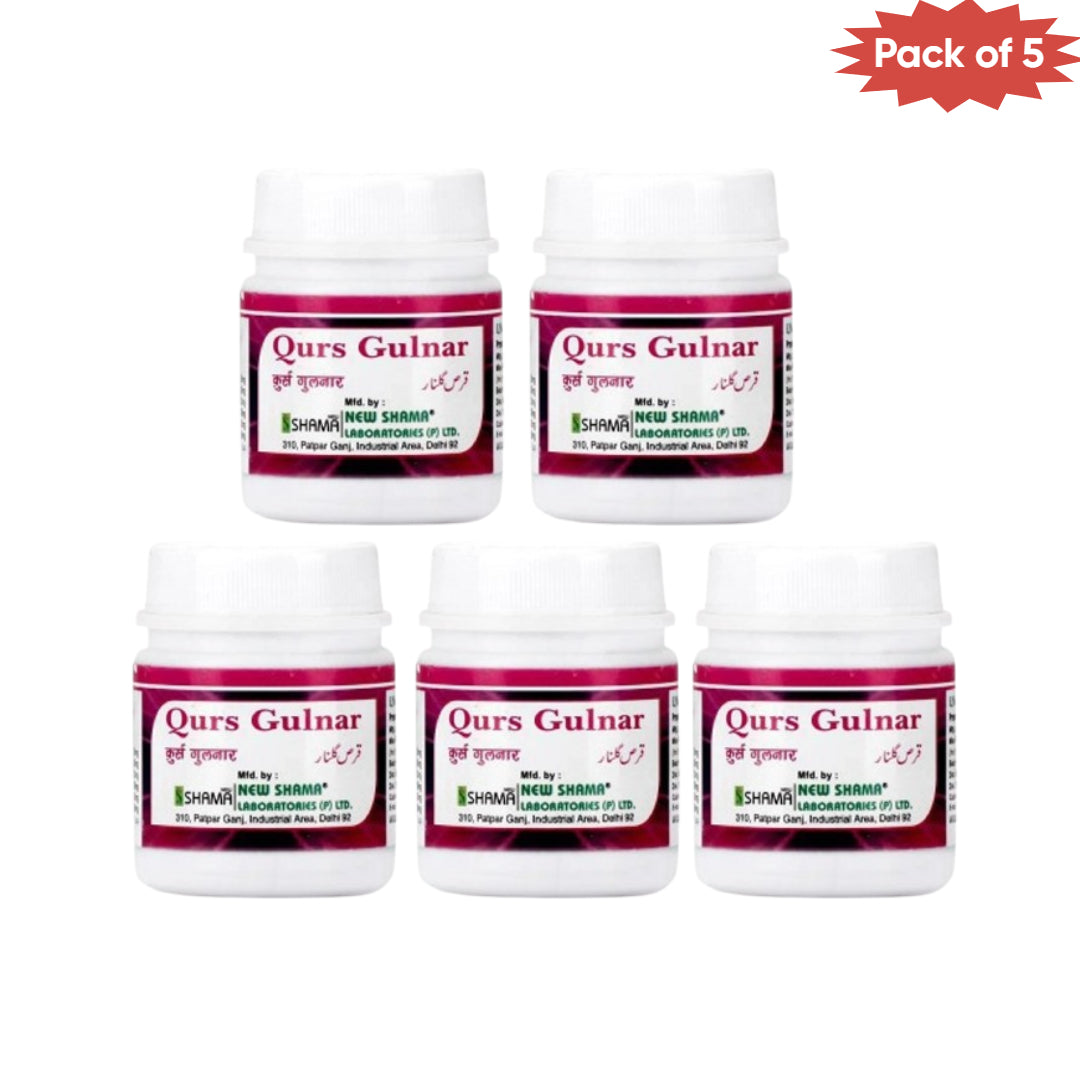 New Shama Qurs Gulnar 30 Tablets(Pack of 5)