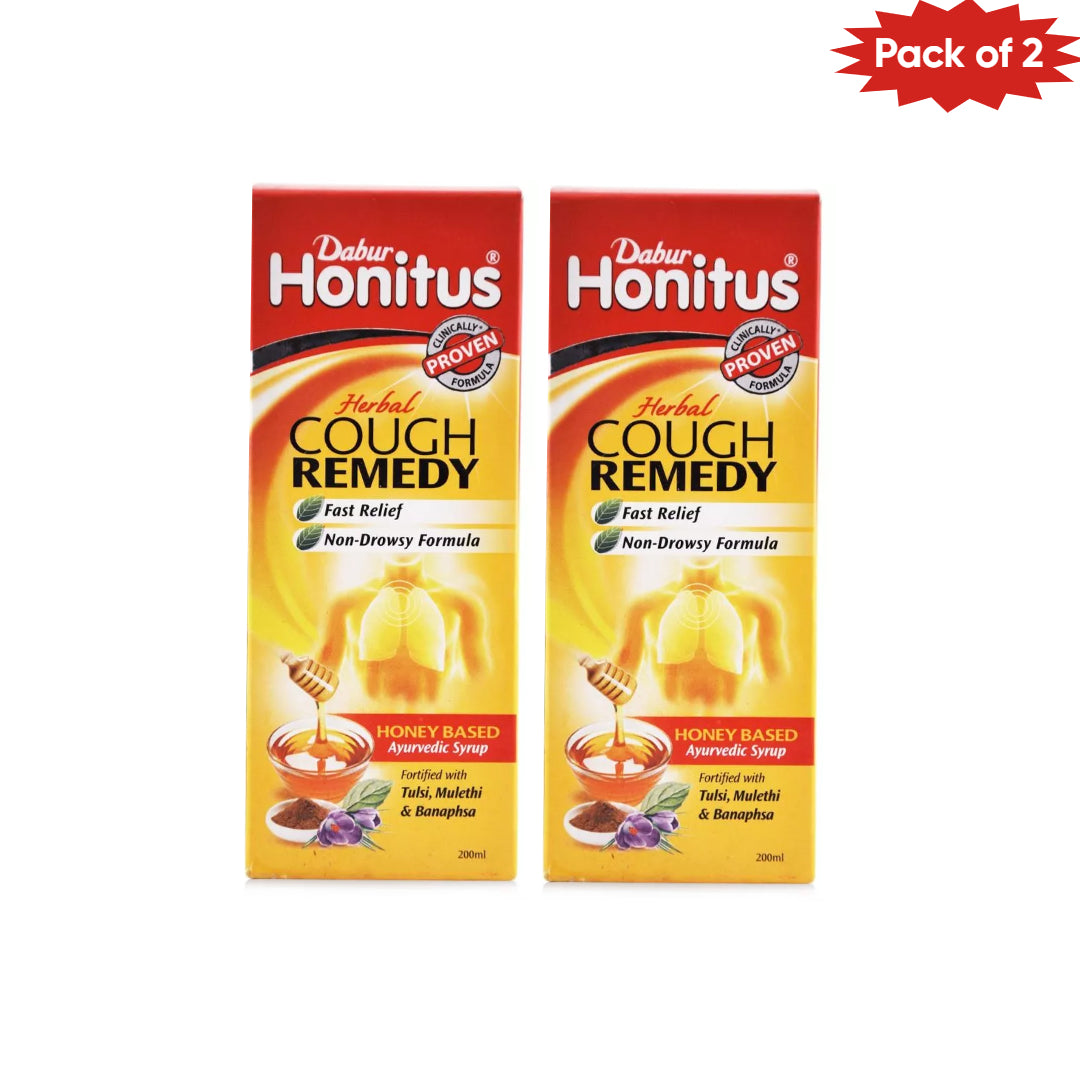 Dabur Honitus Cough Syrup (Sugar Free) 200 Ml(Pack of 2)