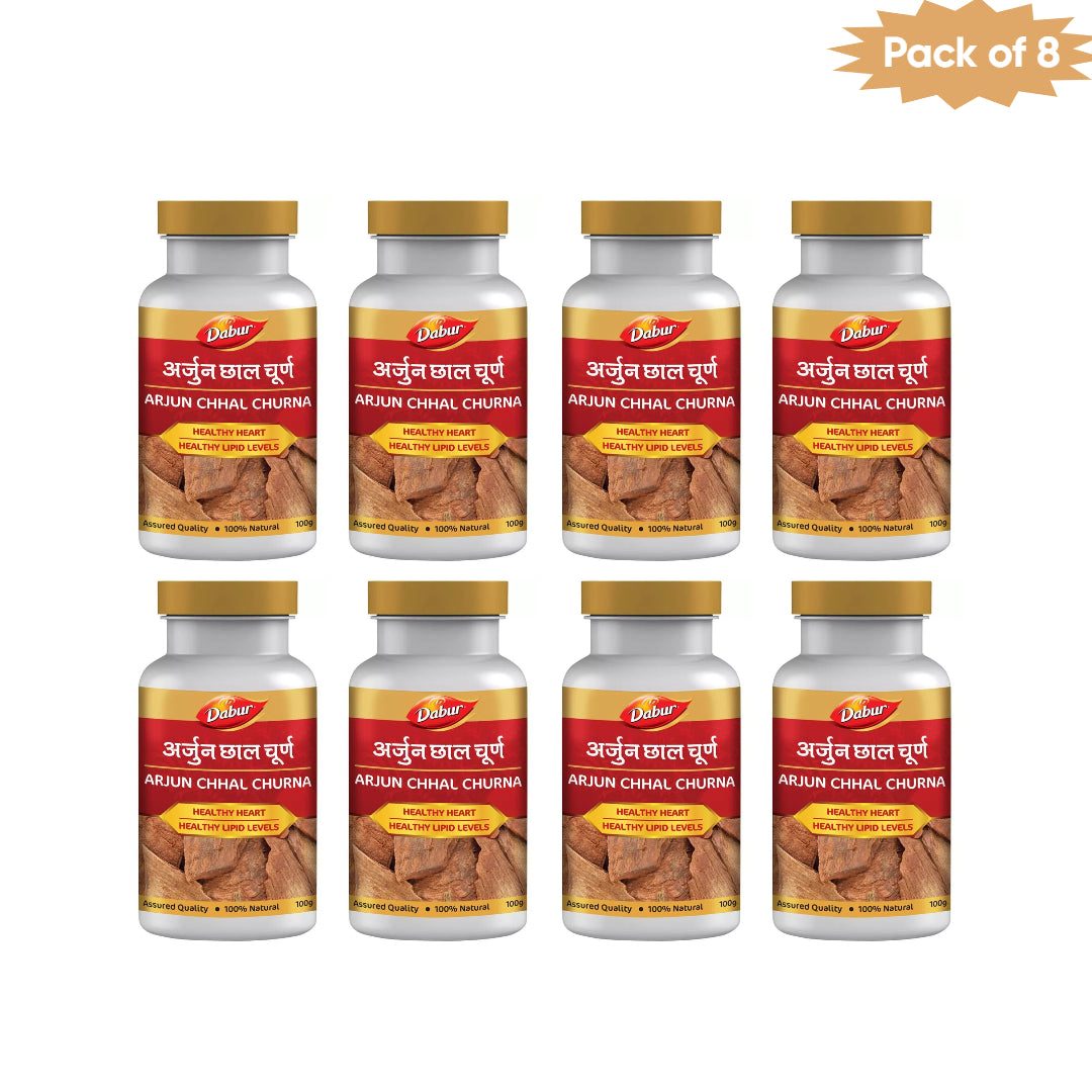 Dabur Arjun Chhal Churna 100 Gm(Pack of 8)