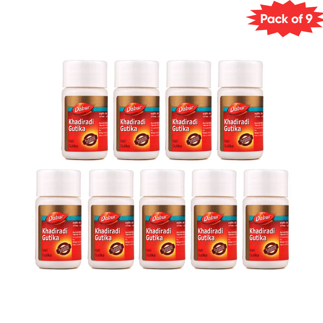 Dabur Khadiradi Gutika 40 Tablets(Pack of 9)