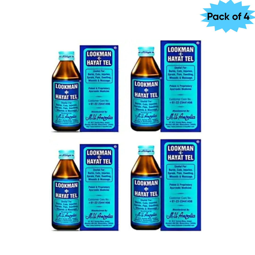 M. U. Amreliya Lookman-E-Hayat Tel 100 Ml(Pack of 4)