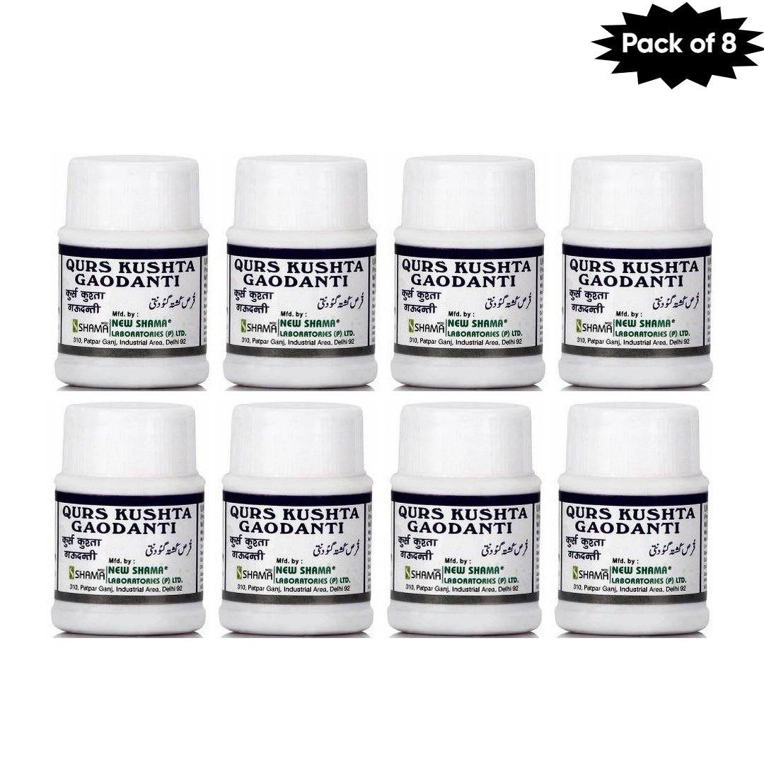 New Shama Qurs Kushta Gaodanti 60 Tablets(Pack of 8)