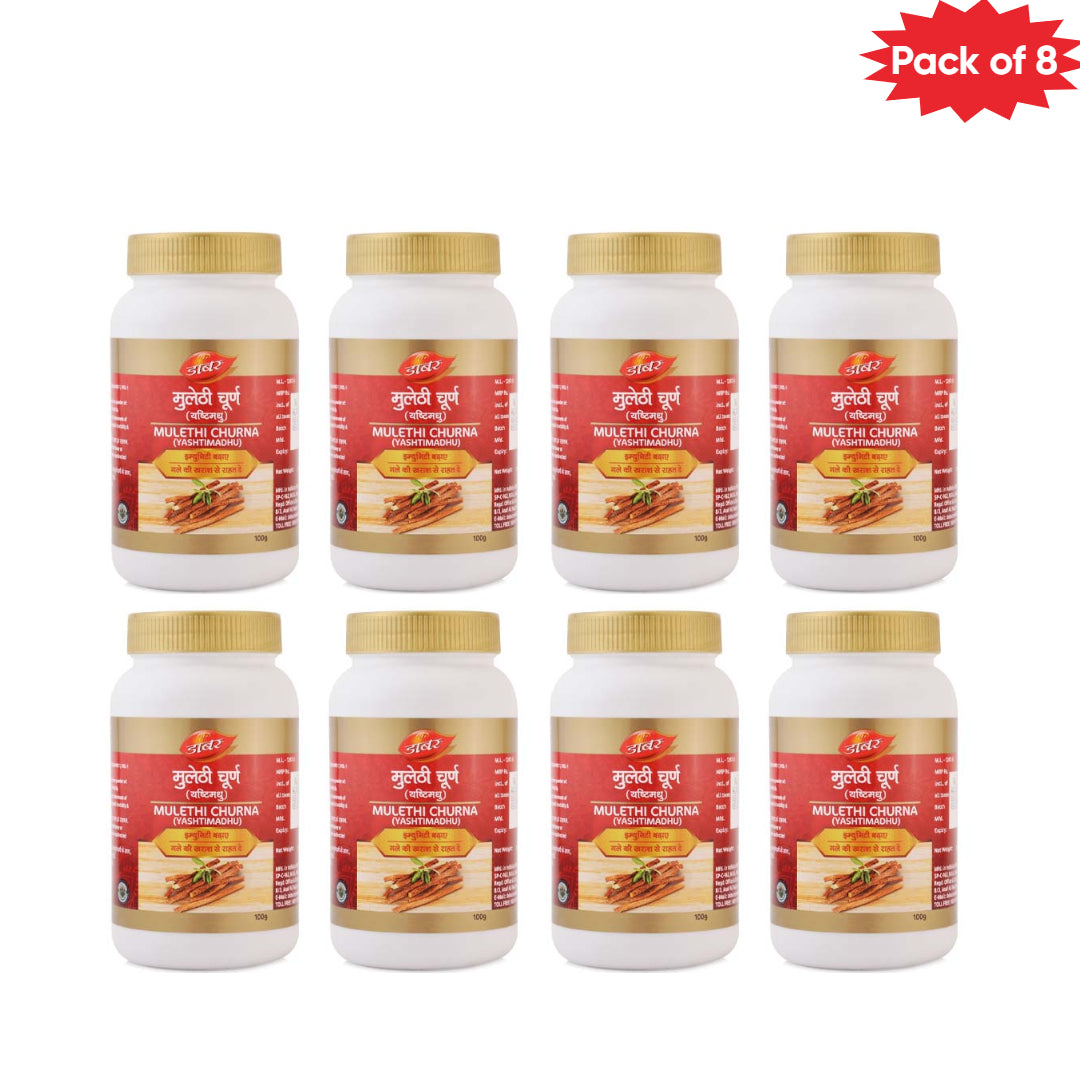 Dabur Mulethi Churna 100 Gm(Packof 8)