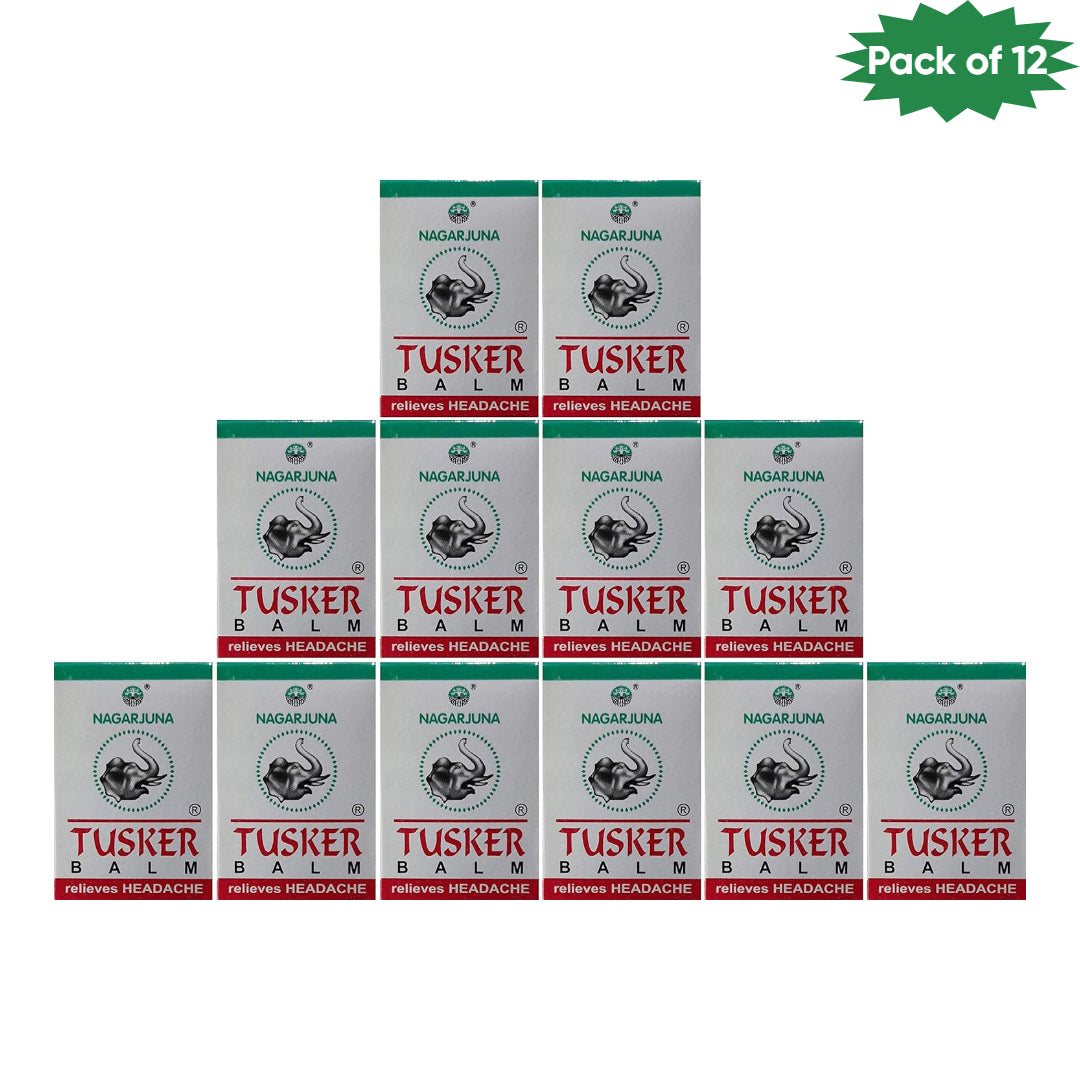Nagarjuna Ayurveda Tusker Balm 10 Gm(Pack of 12)