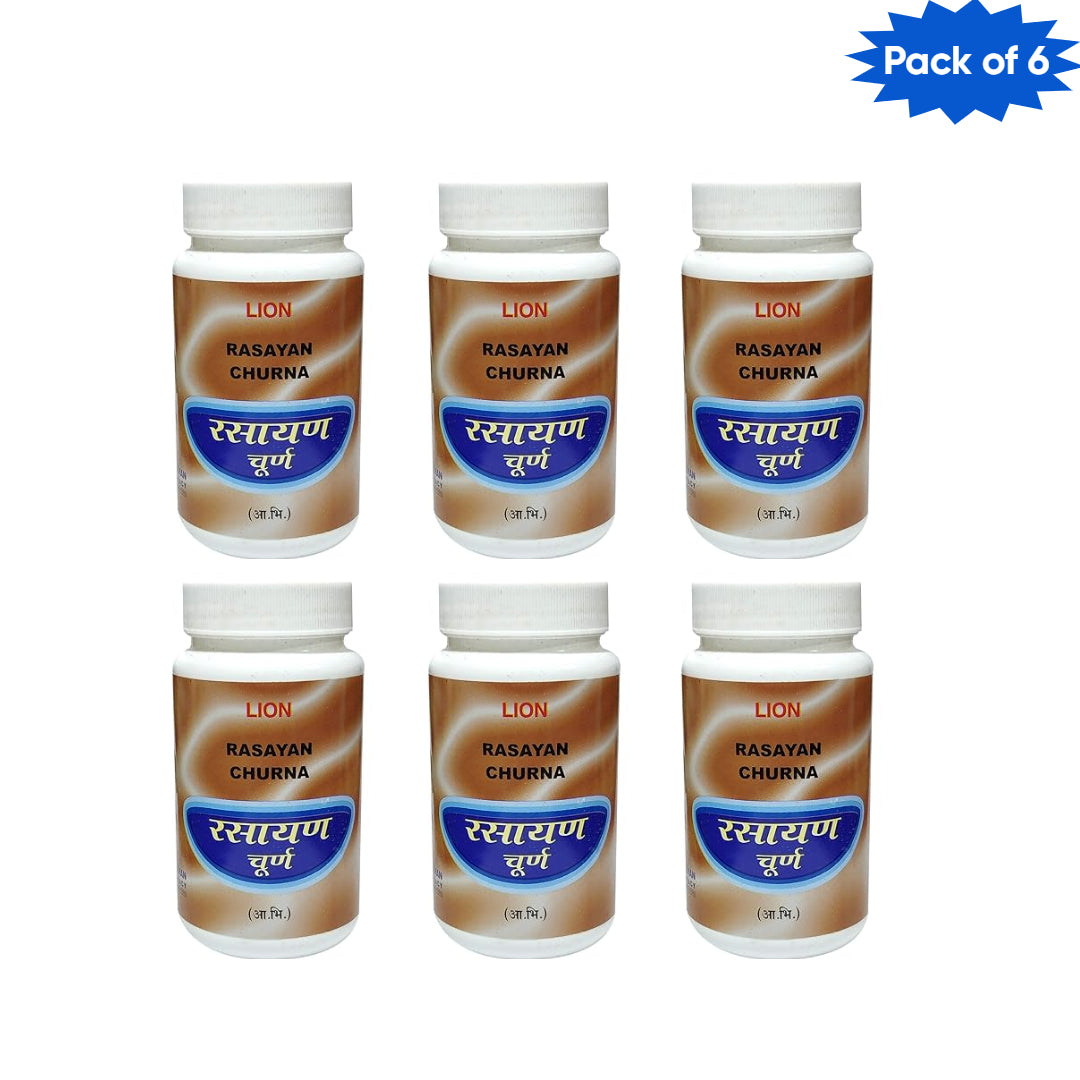 Lion Brand Rasayan Churna 100 Gm(Pack of 6)