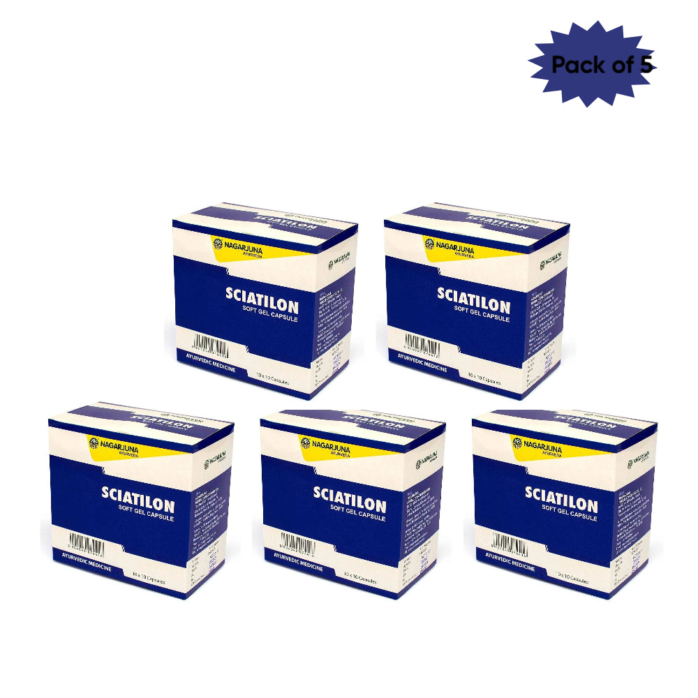 Nagarjuna Ayurveda Sciatilon Soft Gel 10 Capsules(Pack of 5)