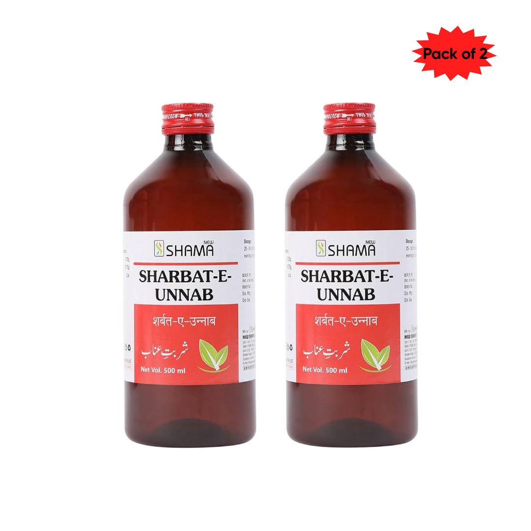 New Shama Sharbat-E-Unnab 500 Ml(pack of 2)