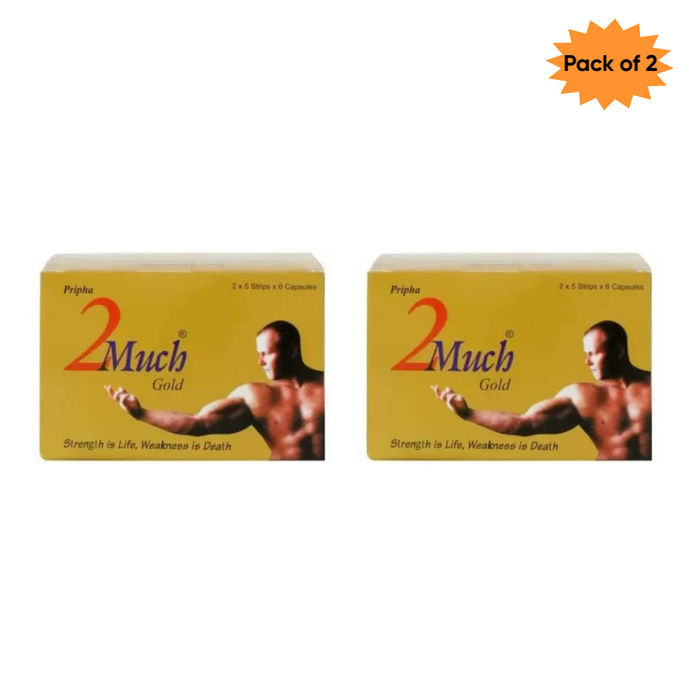Prince Pharma 2 Much Gold 60 Capsules(Pack of 2)