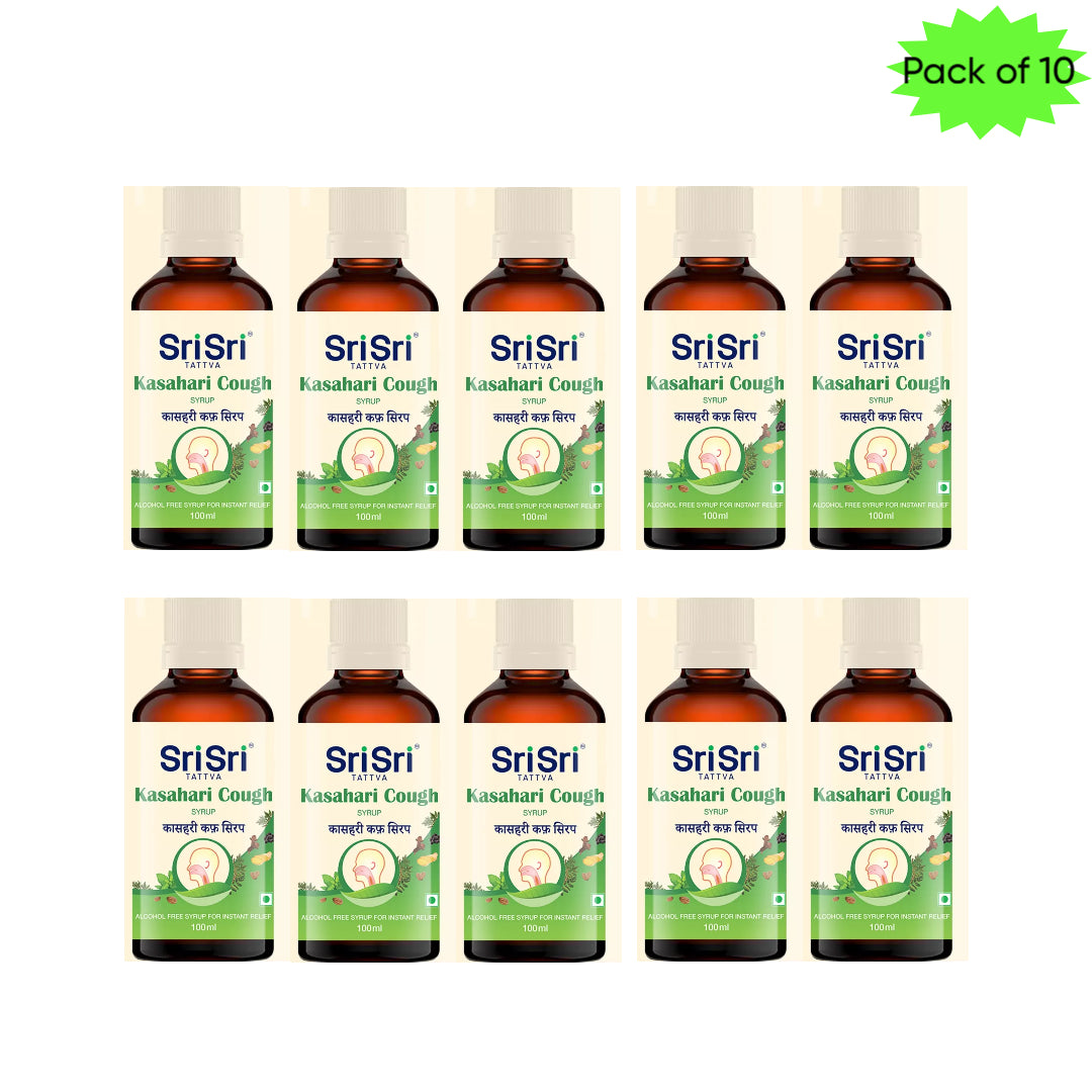 Sri Sri Tattva Kasahari Cough Syrup 100 Ml(Pack of 10)
