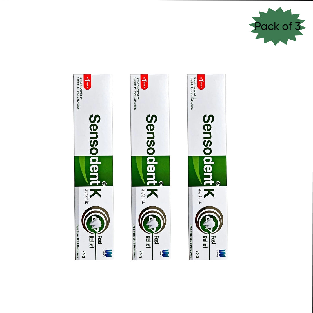 Warren Sensodent K 75 Gm(Pack of 3)
