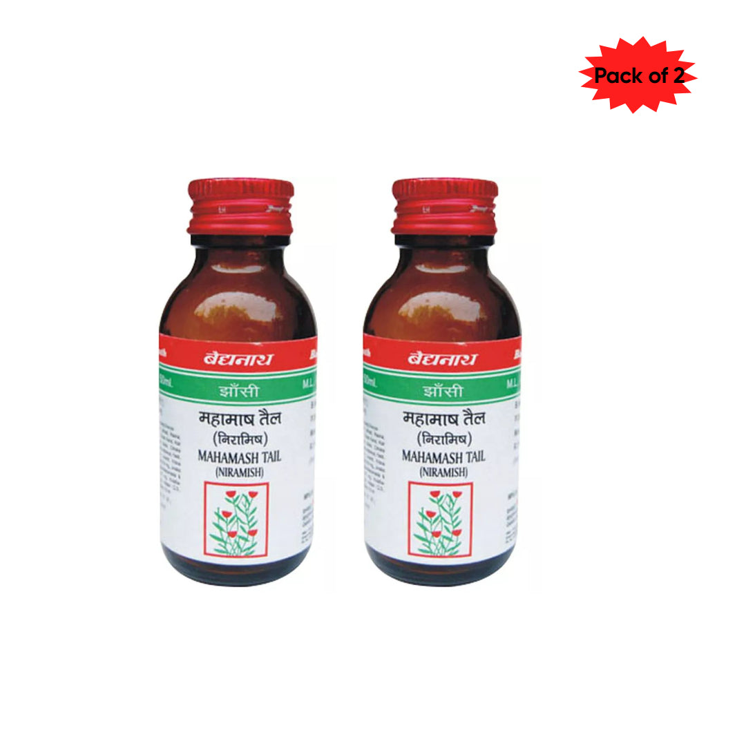 Baidyanath (Jhansi) Mahamash Tel (Niramish) 50 Ml(Pack of 2)