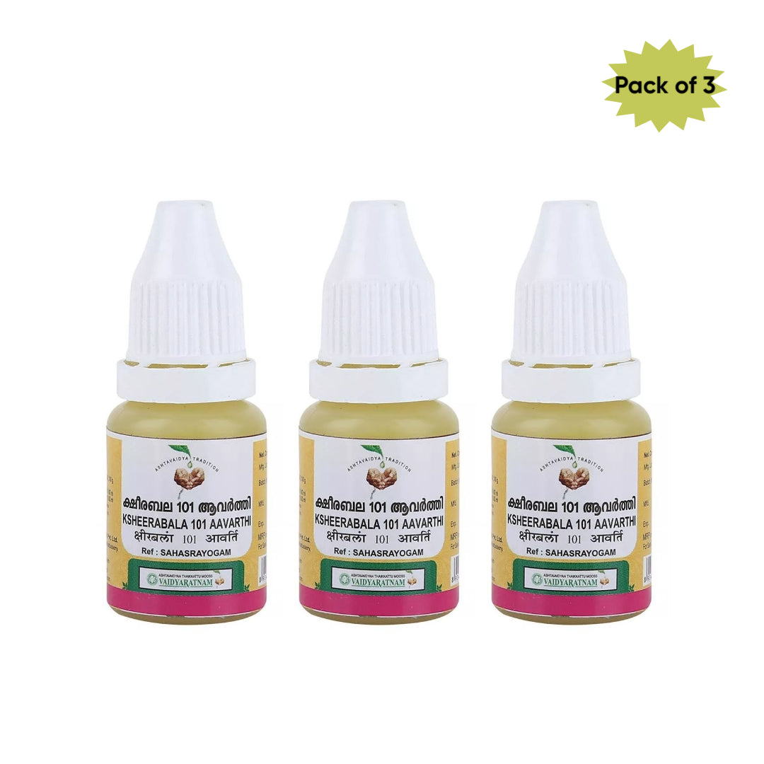 Vaidyaratnam Ksheerabala 101 10 Ml(Pack of 3)