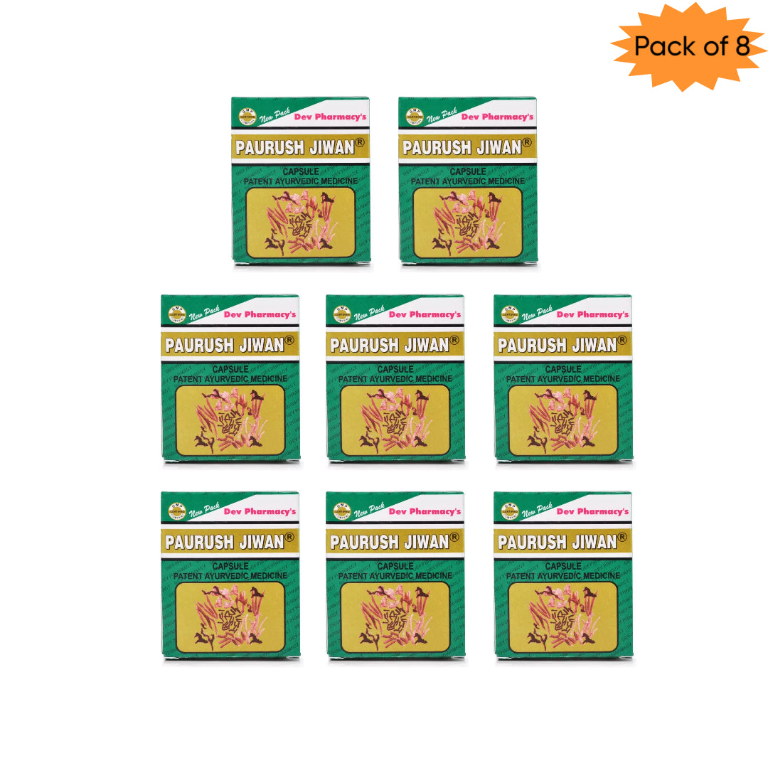 Dev Pharmacy Paurush Jiwan 60 Capsules(Pack of 8)