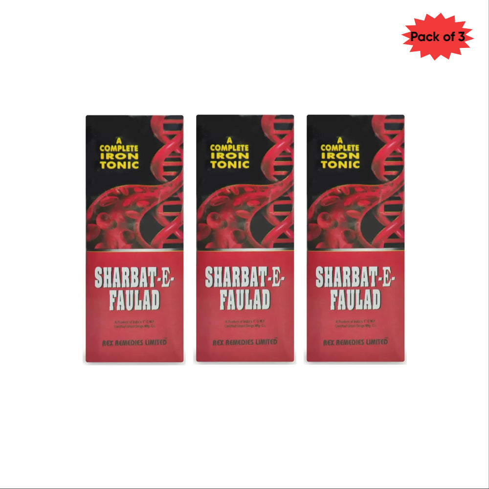 Rex Remedies Sharbat Faulad 200 Ml(Pack of 3)