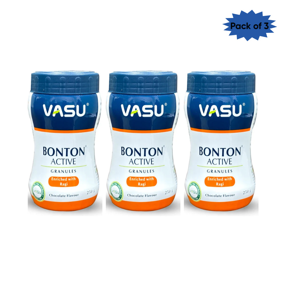 Vasu Bonton Active Granules(Chocolate Flavour) 250 Gm(Pack of 3)