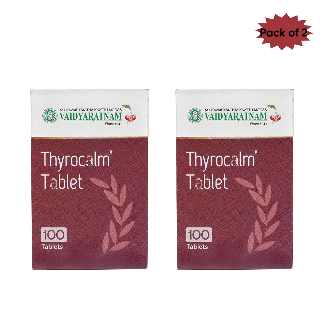 Vaidyaratnam Thyrocalm 100 Tablets(Pack of 2)