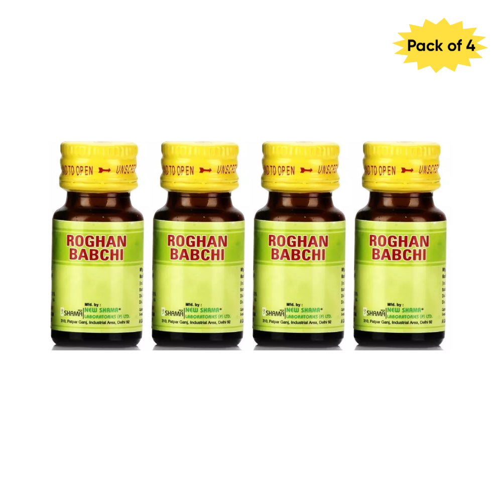 New Shama Roghan Babchi 10 Ml(Pack of 4)