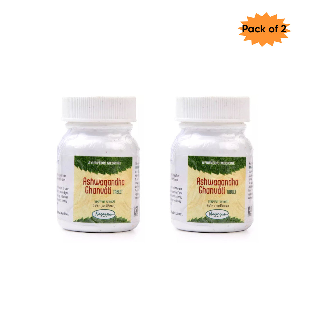 Nagarjun (Gujarat) Ashwagandha Ghanvati 60 Tablets(Pack of 2)