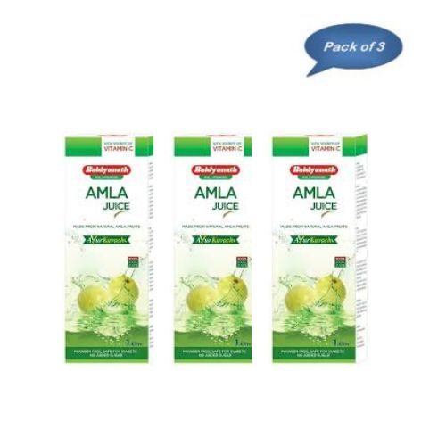 Baidyanath (Jhansi) Amla Juice 1 Ltr (Pack of 3)