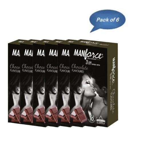 Mankind Manforce Wild Condoms (Chocolate) 3 Pcs (Pack of 6)