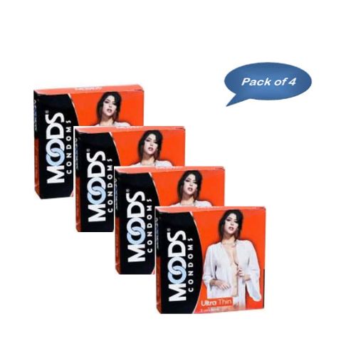 Hll Lifecare Moods Ultrathin Condoms 3 Pcs (Pack Of 4)