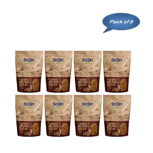 Sri Sri Tattva Organic Brown Sugar 1 Kg (Pack of 8)